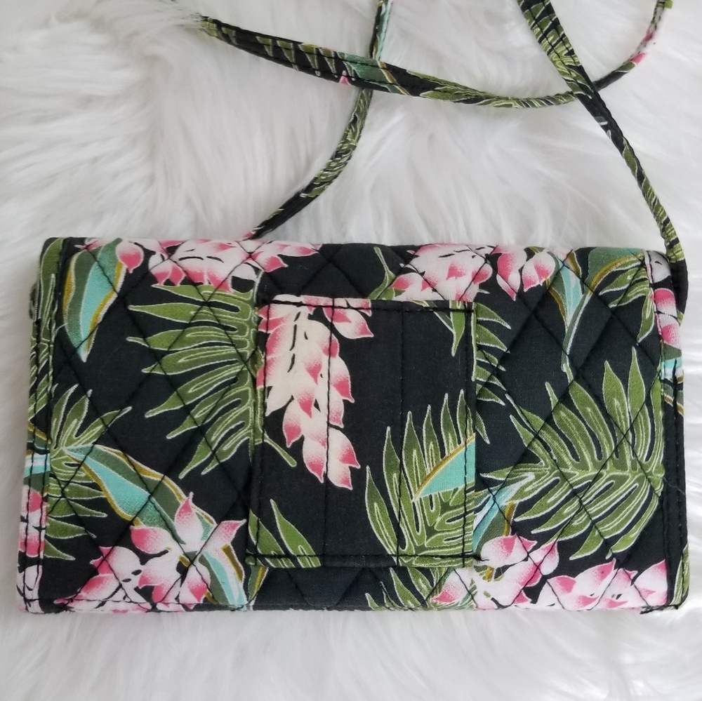 MaggieB Tropical Floral Trifold Belt/Crossbody Bag - Picture 3 of 9